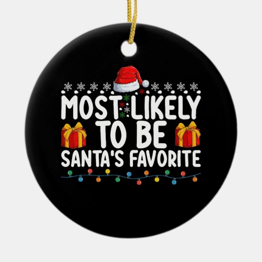 Waarschijnlijk de favoriete kerstvakantie van de k keramisch ornament (Voorkant)