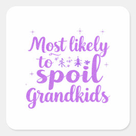 Waarschijnlijk de grap van de kleinkinderen verwen vierkante sticker