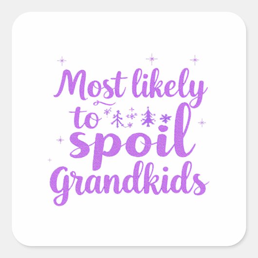 Waarschijnlijk de grap van de kleinkinderen verwen vierkante sticker (Voorkant)