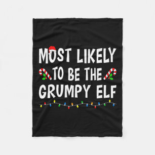 Waarschijnlijk de Grumpy Elf Xmas Funny Family Fleece Deken