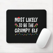 Waarschijnlijk de Grumpy Elf Xmas Funny Family Muismat (Met muis)