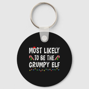 Waarschijnlijk de Grumpy Elf Xmas Funny Family Sleutelhanger