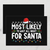 Waarschijnlijk de hele nacht wachten op Kerstmis Kaart (Voorkant / Achterkant)