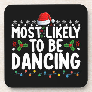 Waarschijnlijk de Kerstmis Familie Dansen Bier Onderzetter