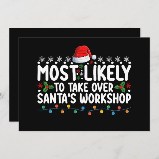 Waarschijnlijk de Santa's Workshop over te nemen Kaart (Voorkant / Achterkant)