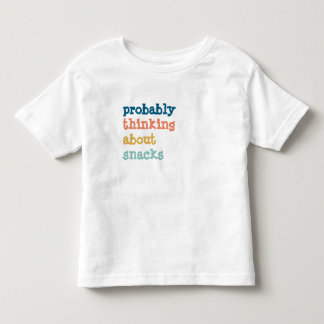 Waarschijnlijk denken over snacks grappig kind shi kinder shirts