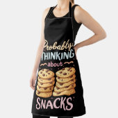 Waarschijnlijk Denkend Aan Snacks Grappig Schattig Schort (Insitu)