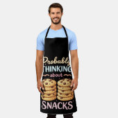 Waarschijnlijk Denkend Aan Snacks Grappig Schattig Schort (Gedragen)