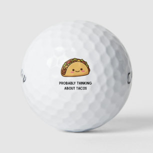 'Waarschijnlijk denkend aan taco's' Grappige etens Golfballen