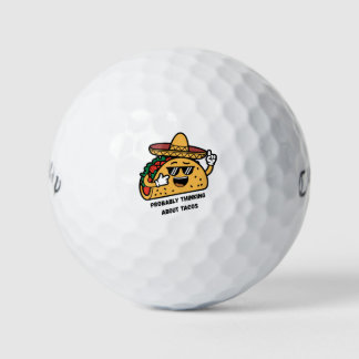 'Waarschijnlijk denkend aan taco's' Grappige etens Golfballen
