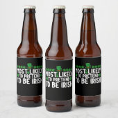 Waarschijnlijk doen ze alsof ze Irish St Patricks  Bier Etiket (Flessen)