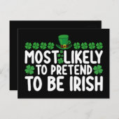 Waarschijnlijk doen ze alsof ze Irish St Patricks  Briefkaart (Voorkant / Achterkant)