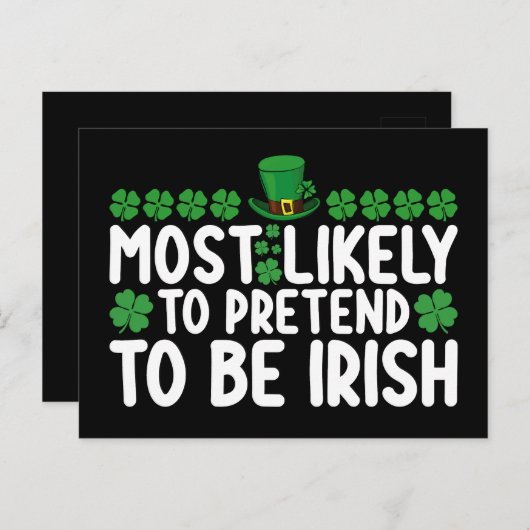 Waarschijnlijk doen ze alsof ze Irish St Patricks Briefkaart (Voorkant / Achterkant)