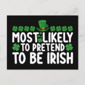Waarschijnlijk doen ze alsof ze Irish St Patricks  Briefkaart (Voorkant)