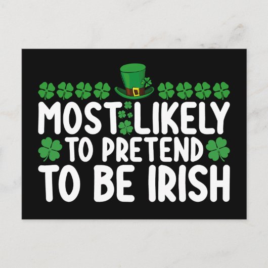 Waarschijnlijk doen ze alsof ze Irish St Patricks  Briefkaart (Voorkant)