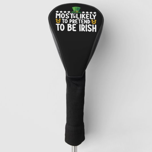 Waarschijnlijk doen ze alsof ze Irish St Patricks  Golfheadcover (Voorkant)