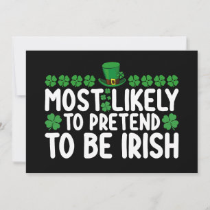 Waarschijnlijk doen ze alsof ze Irish St Patricks  Kaart