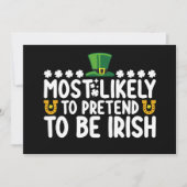 Waarschijnlijk doen ze alsof ze Irish St Patricks  Kaart (Voorkant)
