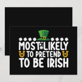 Waarschijnlijk doen ze alsof ze Irish St Patricks  Kaart (Voorkant / Achterkant)