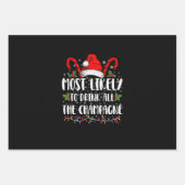 Waarschijnlijk Drink al de champagne Xmas Drink Inpakpapier Vel (Voorkant)