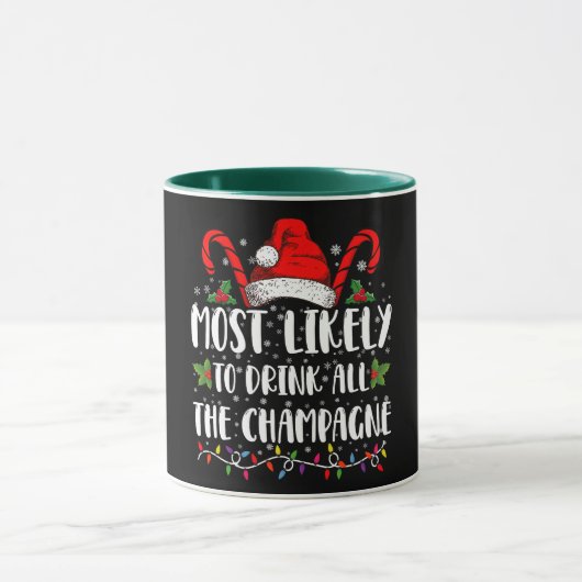 Waarschijnlijk Drink al de champagne Xmas Drink Mok (Midden)
