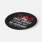 Waarschijnlijk Drink al de champagne Xmas Drink Papieren Bordje (Gekanteld)