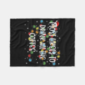 Waarschijnlijk Drink de koffiematchin Fleece Deken (Voorkant (Horizontaal))