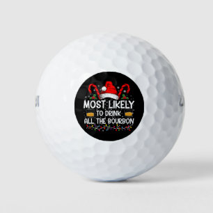 Waarschijnlijk Drink hij al de Bourbon kerst Golfballen