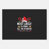 Waarschijnlijk Drink hij al de Bourbon kerst Inpakpapier Vel (Voorkant)