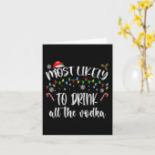 Waarschijnlijk Drink hij al de wodka Christmas Dri Kaart (Gele Bloem)