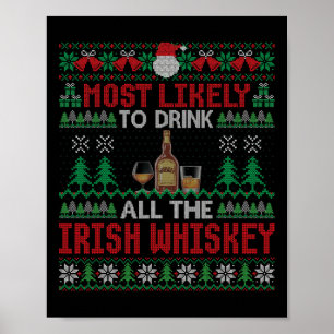 Waarschijnlijk Drink hij alle Irish Whiskey Christ Poster