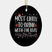 Waarschijnlijk Drink met de Elfen Drink Keramisch Ornament (Rechts)