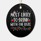 Waarschijnlijk Drink met de Elfen Drink Keramisch Ornament (Links)