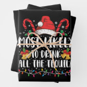Waarschijnlijk Drink u alle Tequila Funny Xmas Inpakpapier Vel (In situ)