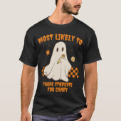 Waarschijnlijk een bijpassende Halloween Ghost Tea T-shirt (Voorkant)