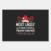 Waarschijnlijk een boek lezen tot en met Kerstmis Inpakpapier Vel (Voorkant)