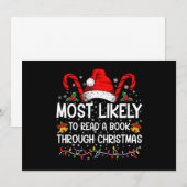 Waarschijnlijk een boek lezen tot en met Kerstmis Kaart (Voorkant / Achterkant)