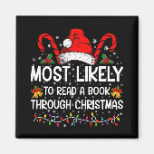 Waarschijnlijk een boek lezen tot en met Kerstmis Magneet (Voorkant)