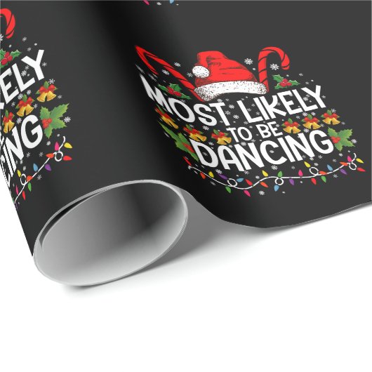 Waarschijnlijk een dansende bijpassende familie cadeaupapier (Rol Hoek)