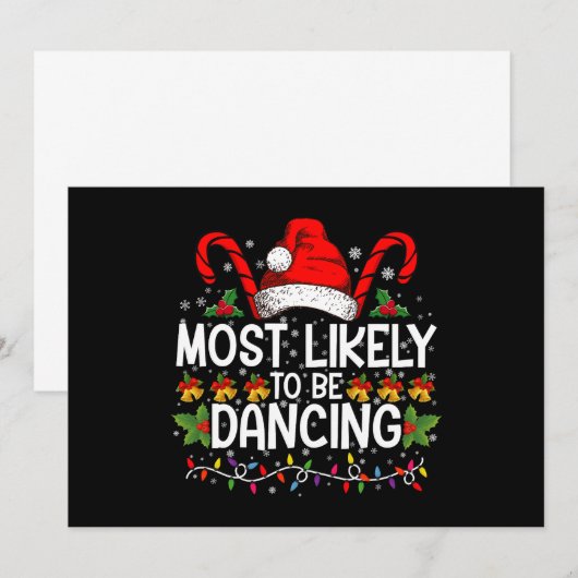 Waarschijnlijk een dansende bijpassende familie kaart (Voorkant / Achterkant)