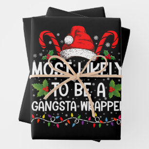 Waarschijnlijk een gangsta wrapper familie Xmas Inpakpapier Vel