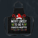 Waarschijnlijk een gangsta wrapper familie Xmas Schort<br><div class="desc">Hoogstwaarschijnlijk een Gangsta Wrapper Family Christmas T-shirt</div>