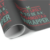 Waarschijnlijk een Gangsta Wrapper Funny Xmas Cadeaupapier (Rol Hoek)