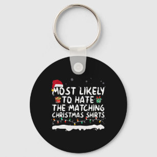 Waarschijnlijk een hekel aan de bijpassende kerstf sleutelhanger