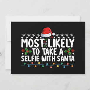 Waarschijnlijk een selfie maken met Kerstmis Kaart