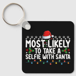 Waarschijnlijk een selfie maken met Kerstmis Sleutelhanger