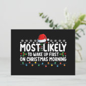 Waarschijnlijk eerst wakker worden op kerstavond kaart (Staand voorkant)