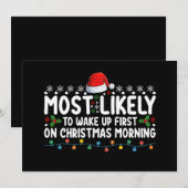 Waarschijnlijk eerst wakker worden op kerstavond kaart (Voorkant / Achterkant)