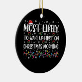 Waarschijnlijk eerst wakker worden op kerstavond keramisch ornament (Rechts)