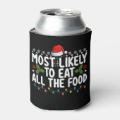 Waarschijnlijk eet ik al het eten van de kerstfami blikjeskoeler (Blikje Voorkant)